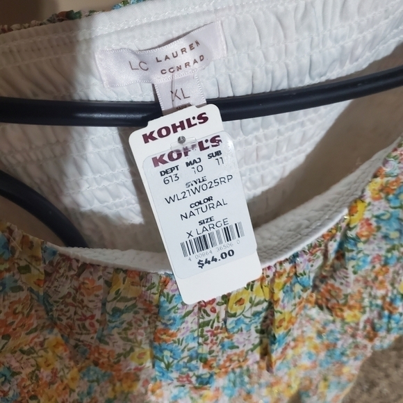 LC Lauren Conrad Colorful Stretch Sz. XL Sleeveless Fringed Tank Top - Picture 4 of 6